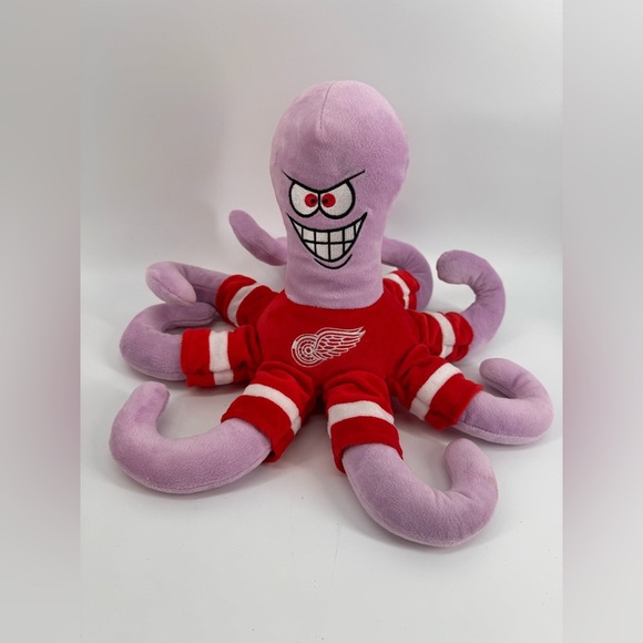Bleacher Creatures Detroit Red Wings Hockey Rally Al 10" Mascot Plush Octopus - Picture 1 of 4
